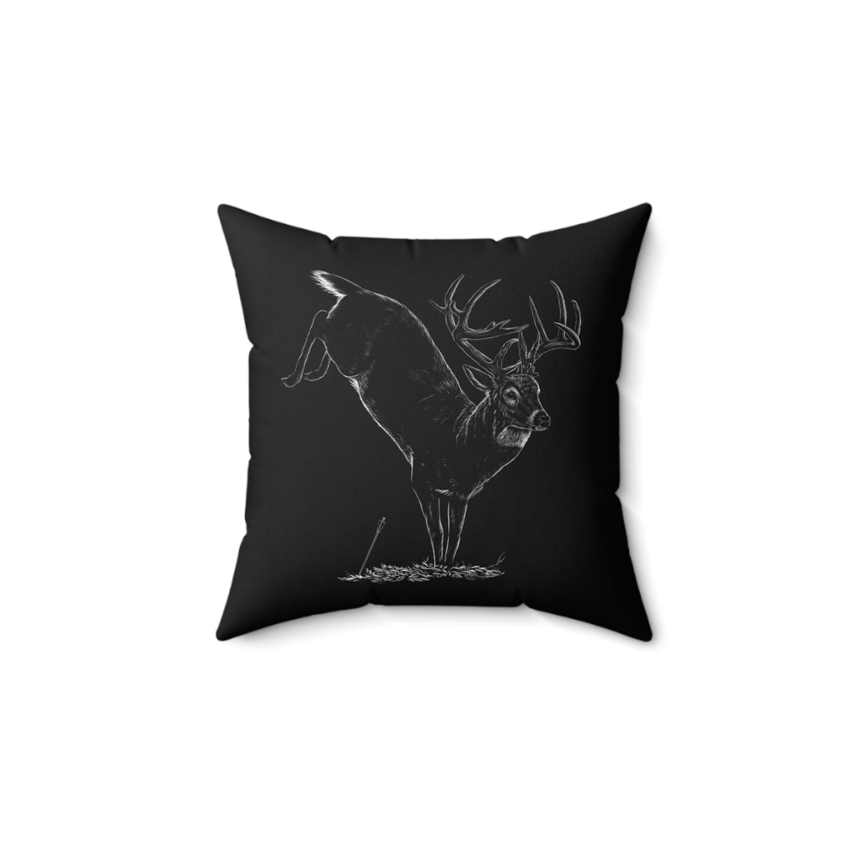 Jumping Buck Camp Throw Pillow