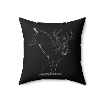 Jumping Buck Camp Throw Pillow