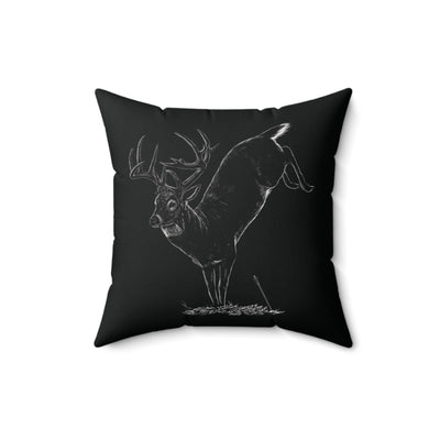 Jumping Buck Camp Throw Pillow