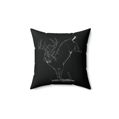 Jumping Buck Camp Throw Pillow