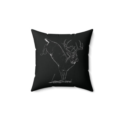 Jumping Buck Camp Throw Pillow