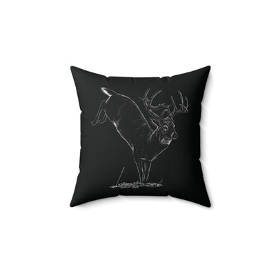 Jumping Buck Camp Throw Pillow