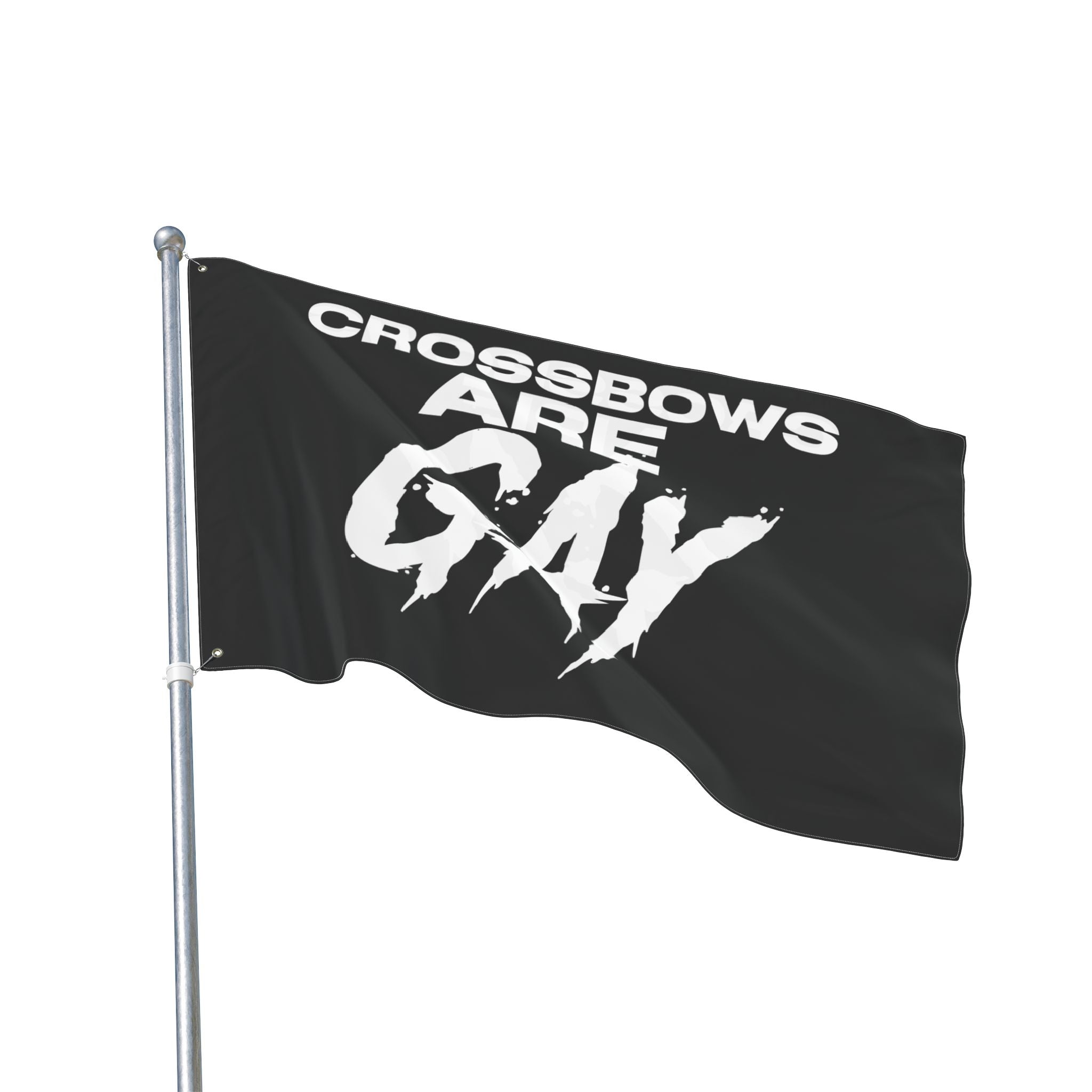 Crossbows Are Gay Double Sided Flag