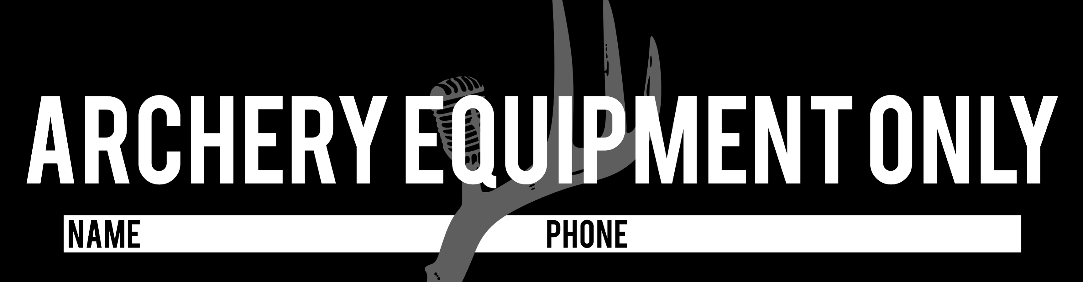 Archery Equipment Only Bow Case Sticker